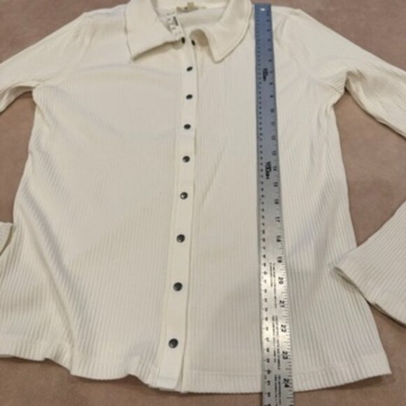 Madewell Snap-Front Cardigan Top • size large • NWT • NS585 - Picture 10 of 15